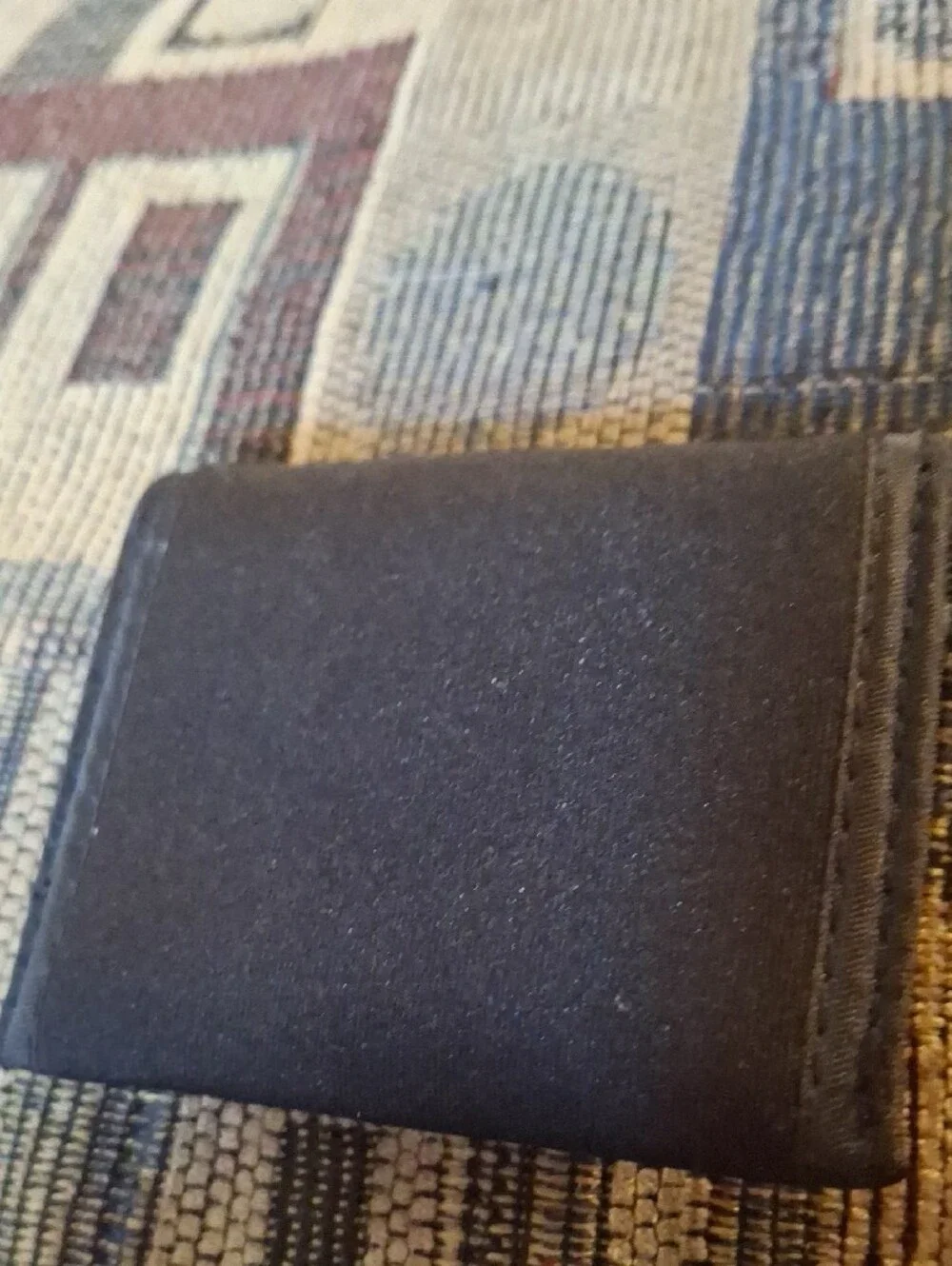 Compact Black Canvas Coin Pouch